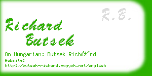 richard butsek business card